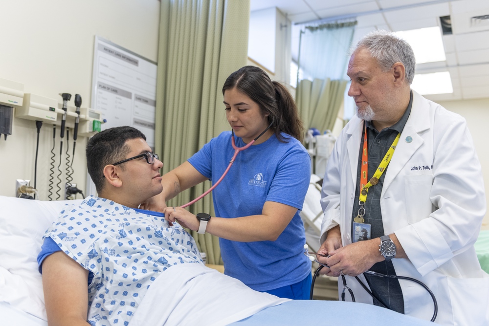 Nursing students in the field