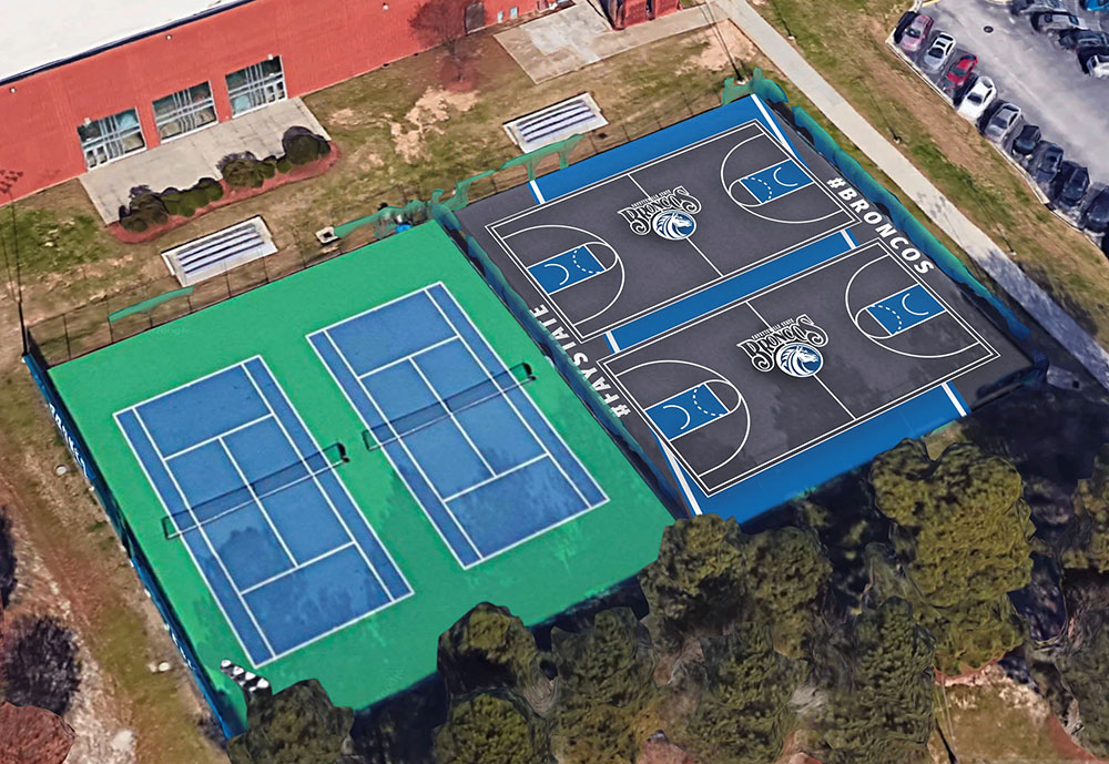 Basketball court mockup