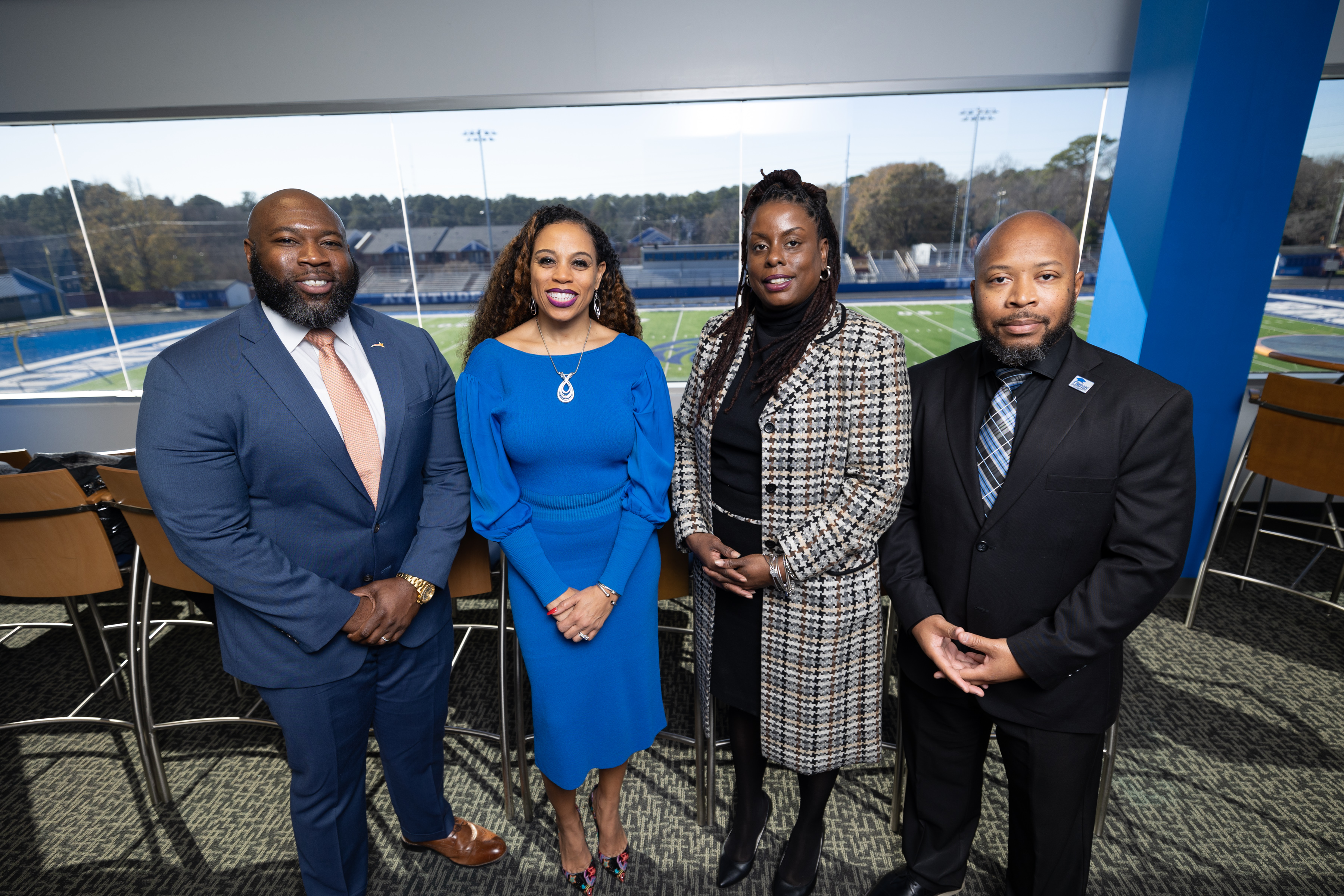Left to Right: Mose Harris (Pathways to Public Service Program Manager), Lisa Lewis Person (ONC's Chief Operating Officer), FSU's Dr. Katanya Foust and Roderick Smith.