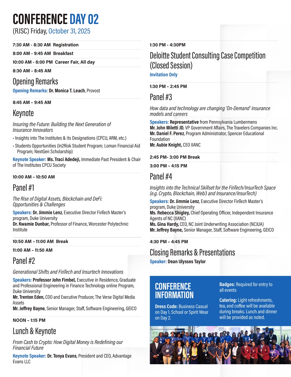 Image of agenda a link to a machine readable PDF is below.
