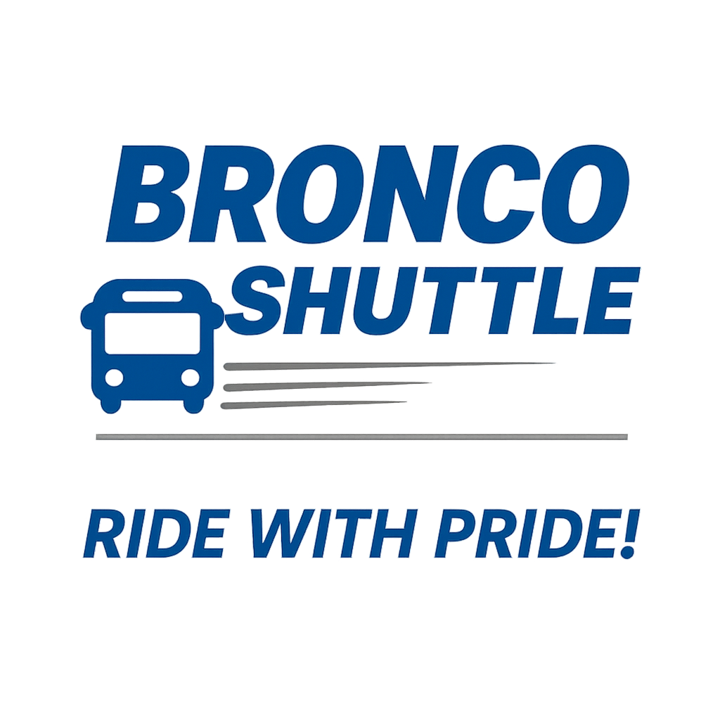 Bronco Shuttle Logo with Tag