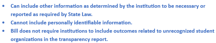 Transparancy Reports Bullets