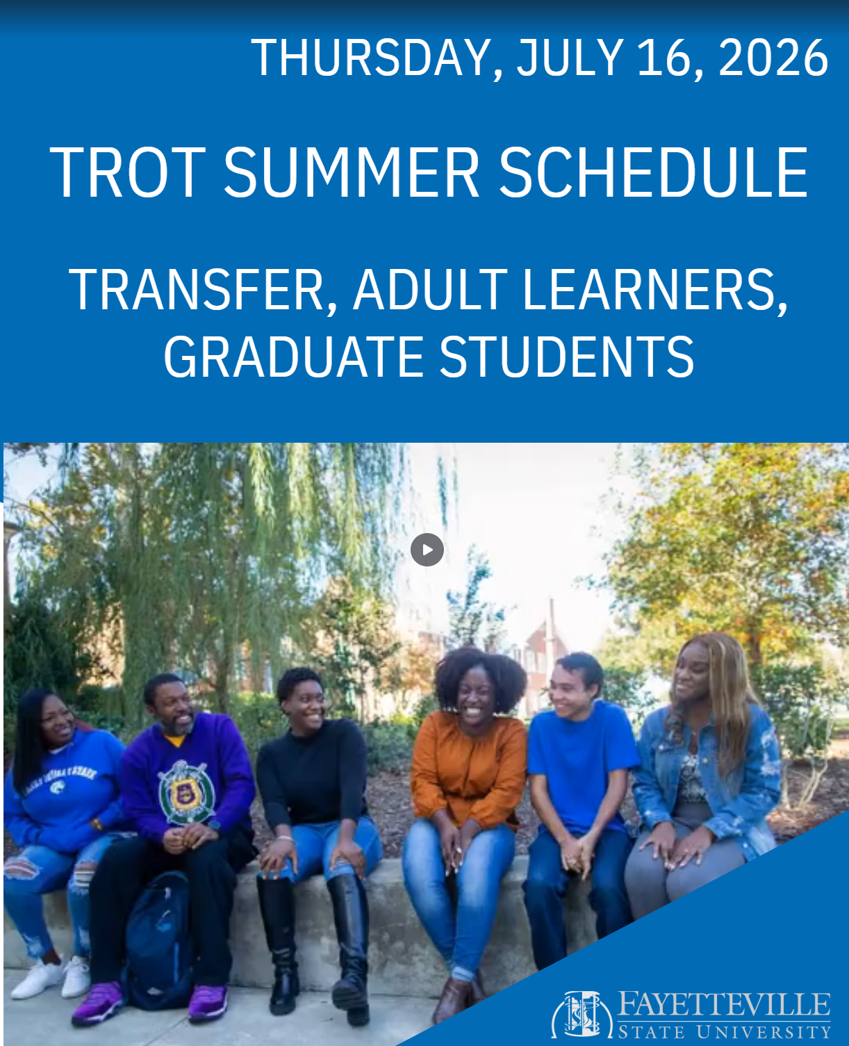 New Student Orientation Schedule
