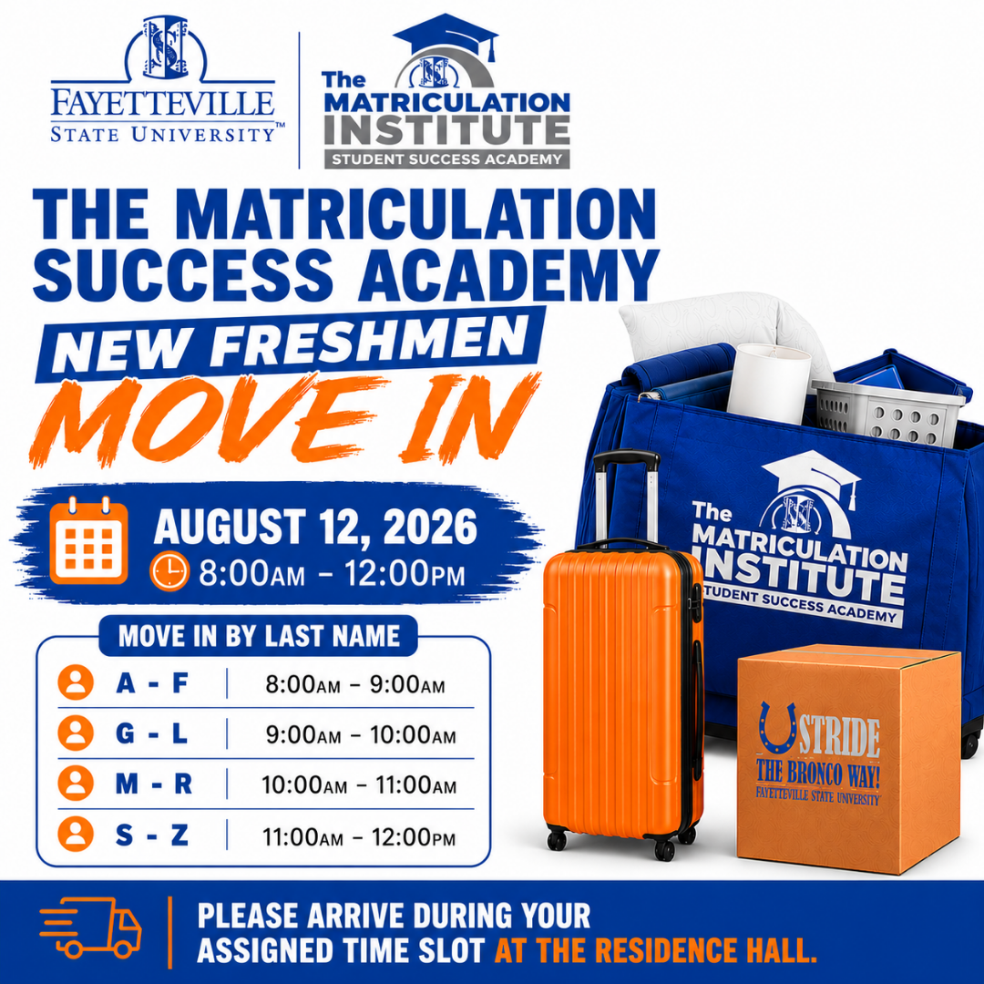Matriculation Institute Move In Schedule
