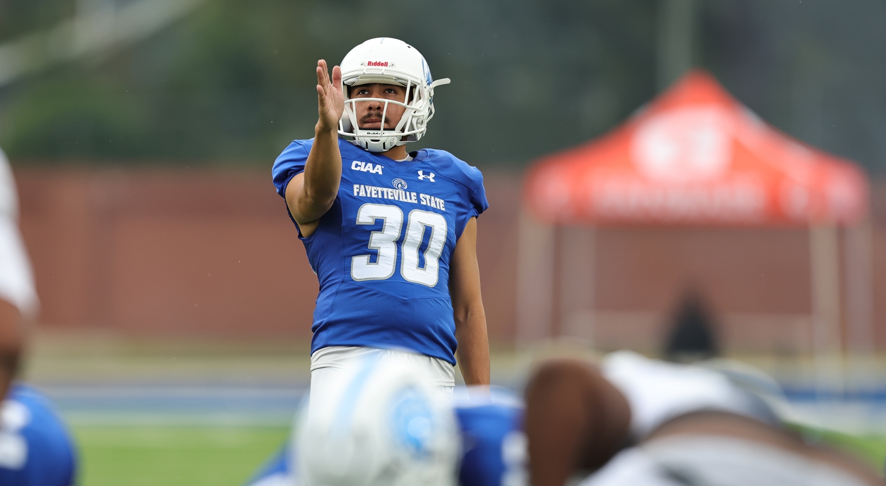 John Hernandez-Vargas on the football field.