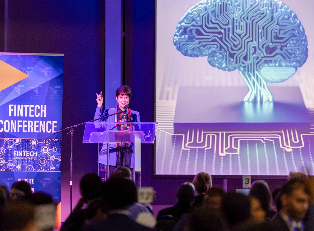 Teena Piccione on stage.