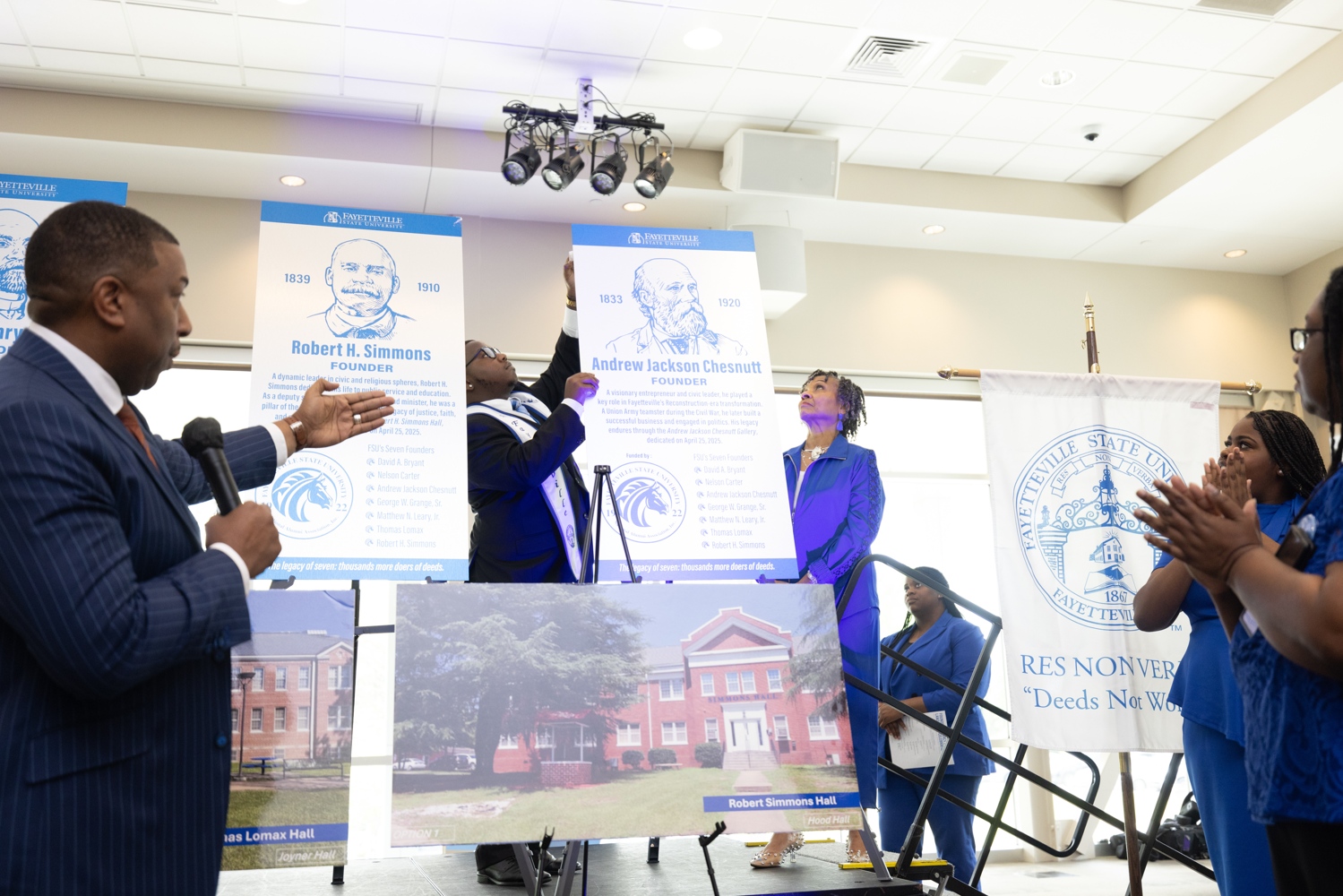 Chancellor Darrell T. Allison at the unveiling.