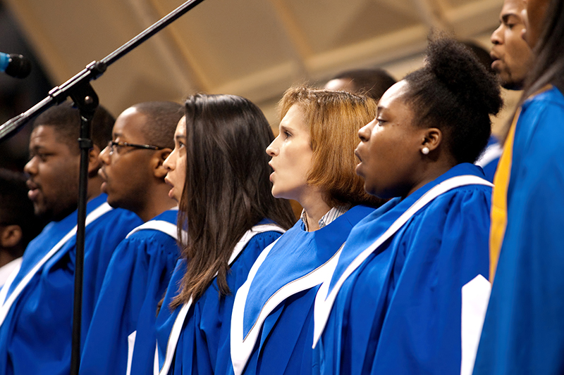 Choir singing