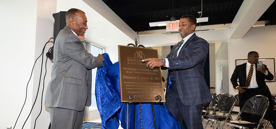 Dr Lloyd and Chancellor Allison