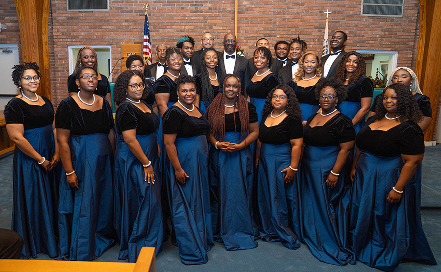 Members of the Fayetteville State University Concert Choir