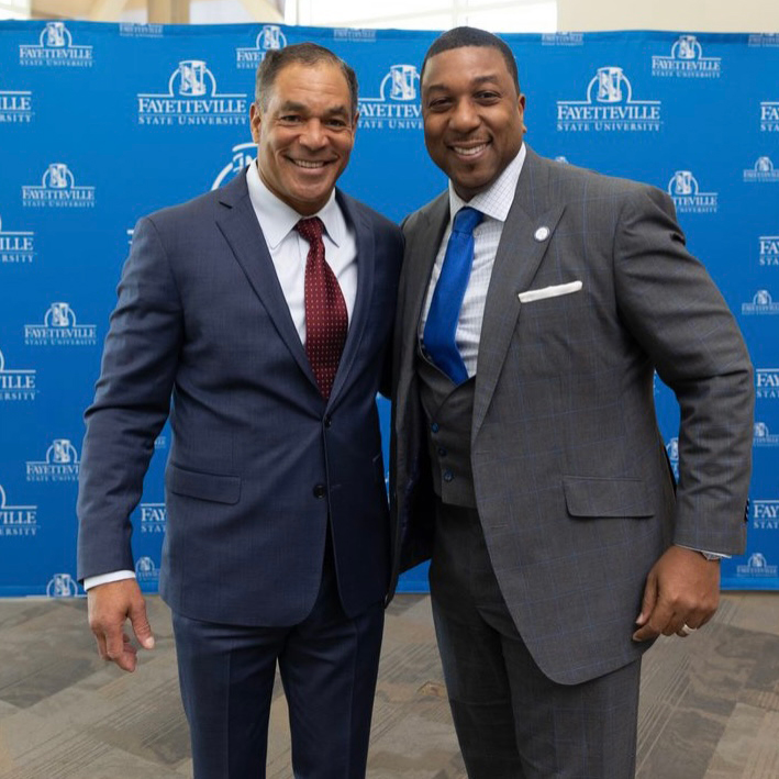 General Michael X. Garrett, USA (Retired) and Fayetteville State University Chancellor Darrell T. Allison