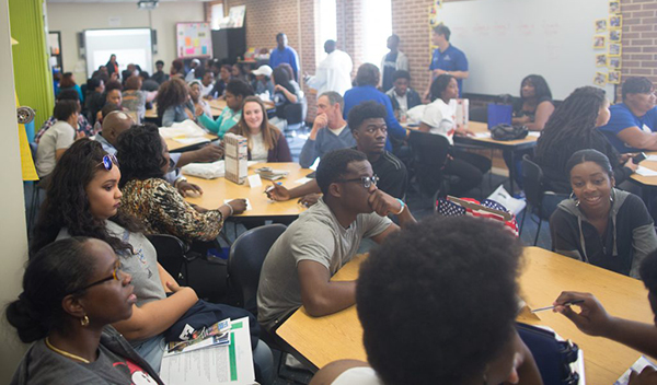 Students at a Literacy Fair