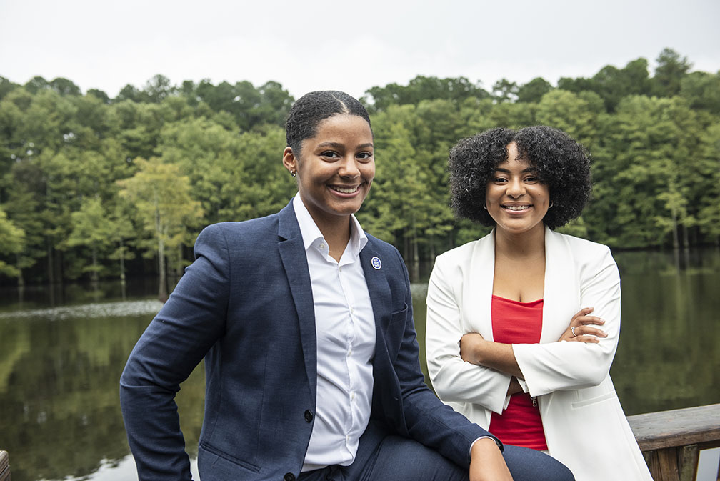 Sydney Harris '22, and WSSU SGA President, Je’den Clark '21