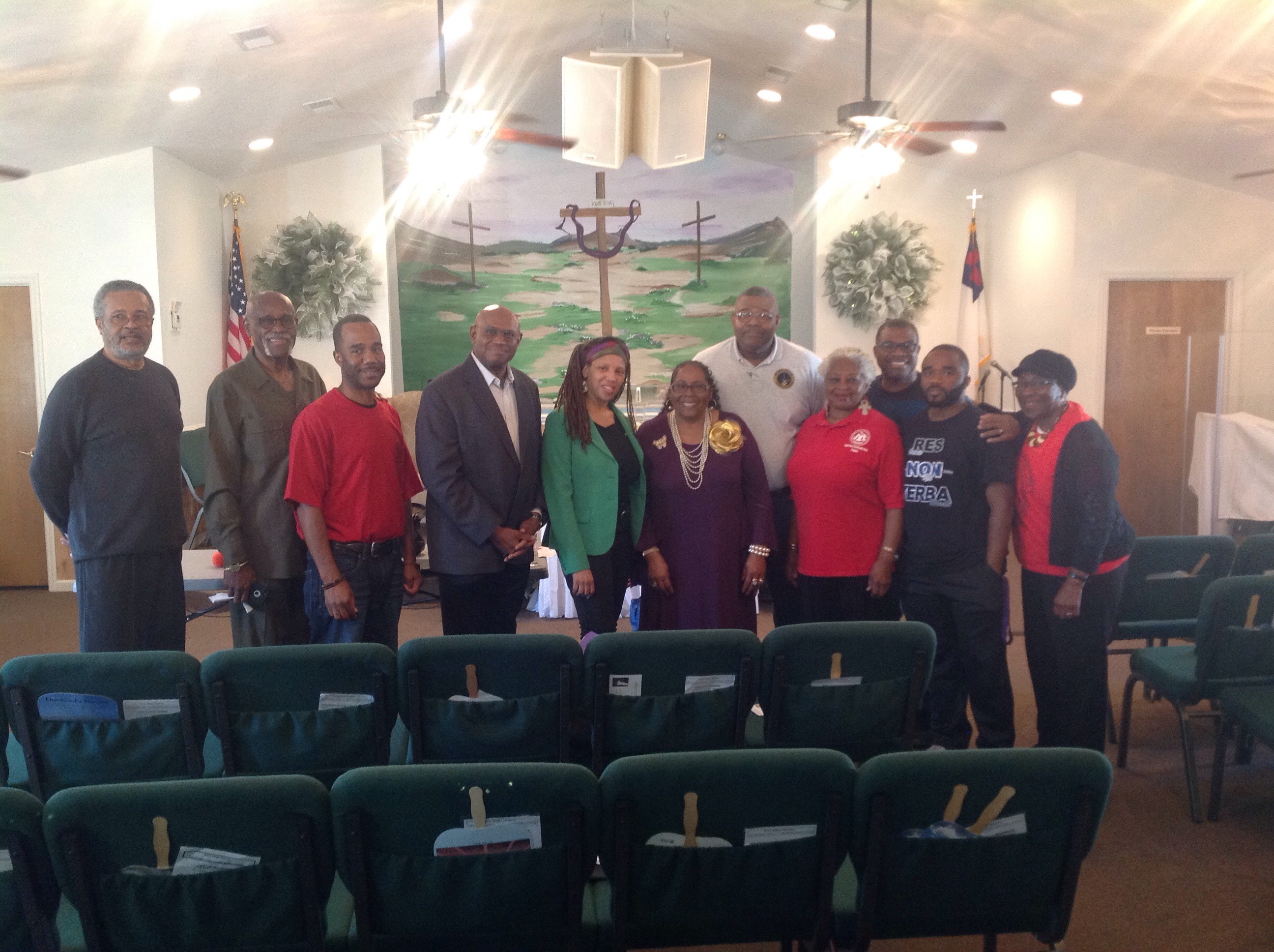 Members of the National Association of Black Social Workers pose for a photo on their day of service.